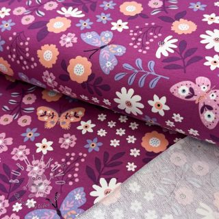 Teplákovina Flowers Azriel fuchsia