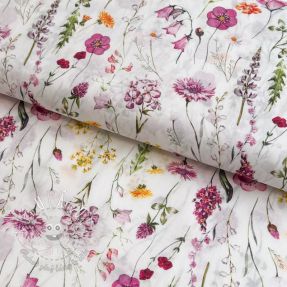 Bavlnená látka VOILE Emily flowers digital print