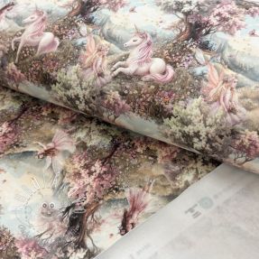 Teplákovina počesaná Fairy tales digital print