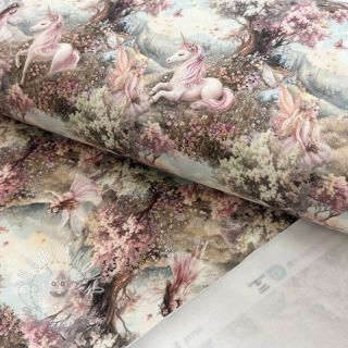 Teplákovina počesaná Fairy tales digital print