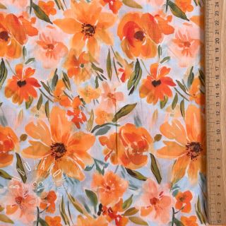 Bavlnená látka VOILE Sarah flowers digital print