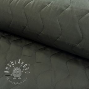 Prešívaná látka ZIG ZAG army green