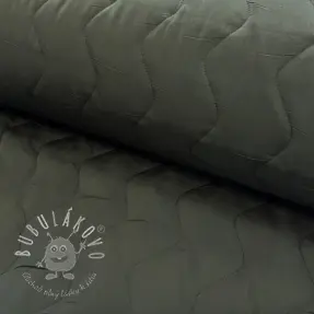 Prešívaná látka ZIG ZAG army green