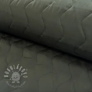 Prešívaná látka ZIG ZAG army green