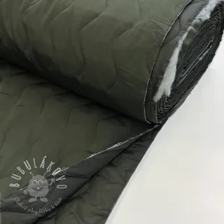 Prešívaná látka ZIG ZAG army green
