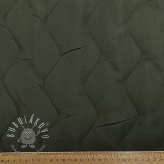 Prešívaná látka ZIG ZAG army green