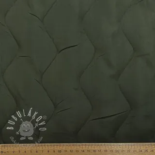 Prešívaná látka ZIG ZAG army green