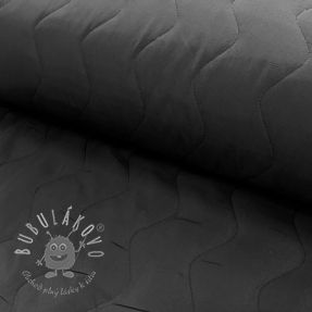 Prešívaná látka ZIG ZAG black