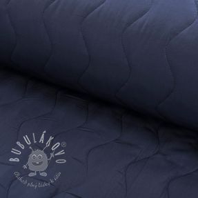 Prešívaná látka ZIG ZAG navy
