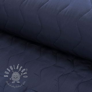 Prešívaná látka ZIG ZAG navy
