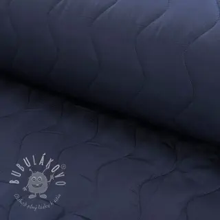 Prešívaná látka ZIG ZAG navy