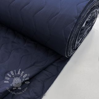 Prešívaná látka ZIG ZAG navy