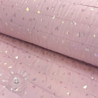 Prešívaná látka FOIL Hearts