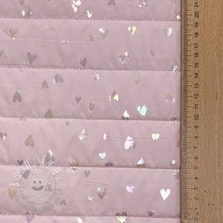 Prešívaná látka FOIL Hearts