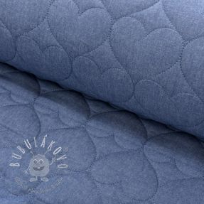 Prešívaná látka DENIM Hearts
