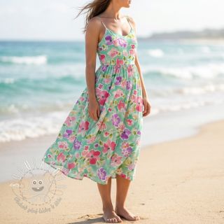 Viskóza ECOVERO Flowers design B digital print