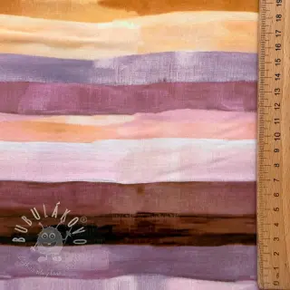 Viskóza RADIANCE Stripes lavender digital print