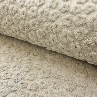 Fleece JACQUARD Flowers ecru