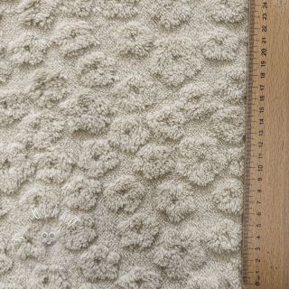 Fleece JACQUARD Flowers ecru