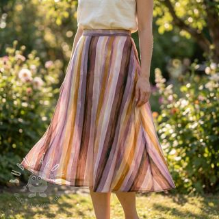 Viskóza RADIANCE Stripes lavender digital print