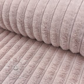 Umelá kožušina Stripes Luxe old rose