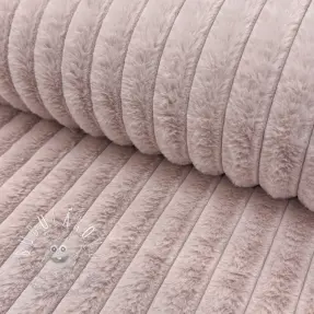 Umelá kožušina Stripes Luxe old rose