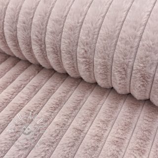 Umelá kožušina Stripes Luxe old rose