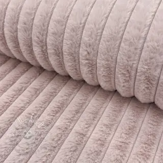 Umelá kožušina Stripes Luxe old rose