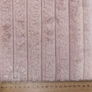 Umelá kožušina Stripes Luxe old rose