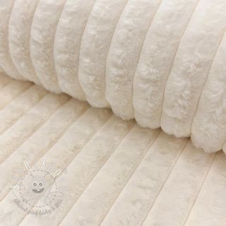 Umelá kožušina Stripes Luxe ecru