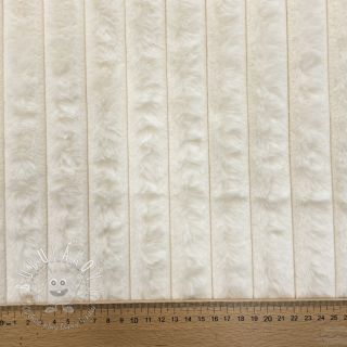 Umelá kožušina Stripes Luxe ecru