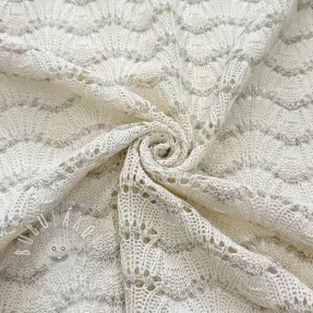 Pletenina jacquard LUREX ecru