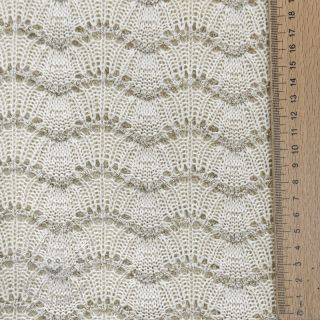 Pletenina jacquard LUREX ecru