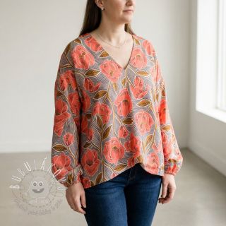 Bavlnená látka VOILE Timi flowers