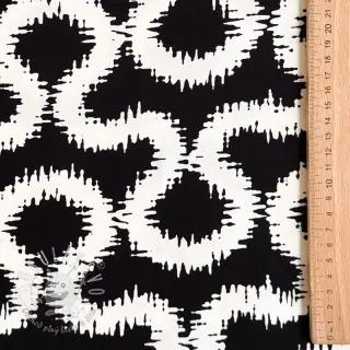 Viskóza STRETCH Abstract black