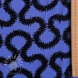 Viskóza STRETCH Abstract blue