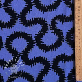Viskóza STRETCH Abstract blue