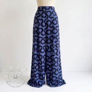 Viskóza STRETCH Abstract blue