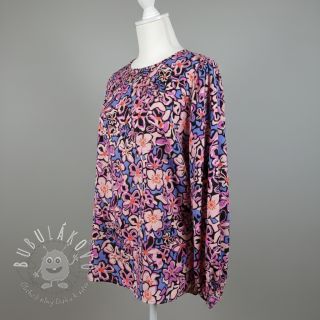 Viskóza STRETCH Flowers Junie black