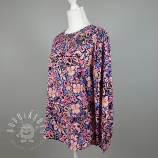 Viskóza STRETCH Flowers Junie black