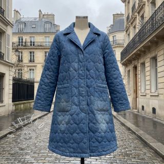 Prešívaná látka DENIM Hearts