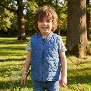 Prešívaná látka DENIM Hearts