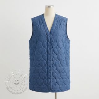 Prešívaná látka DENIM Hearts