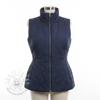 Prešívaná látka ZIG ZAG navy