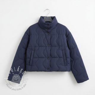 Prešívaná látka ZIG ZAG navy