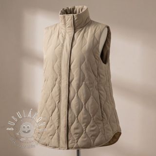 Prešívaná látka ZIG ZAG beige