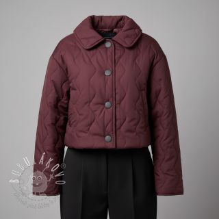 Prešívaná látka ZIG ZAG aubergine