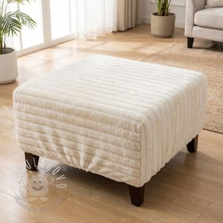 Umelá kožušina Stripes Luxe ecru