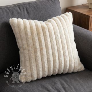 Umelá kožušina Stripes Luxe ecru