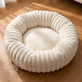 Umelá kožušina Stripes Luxe ecru